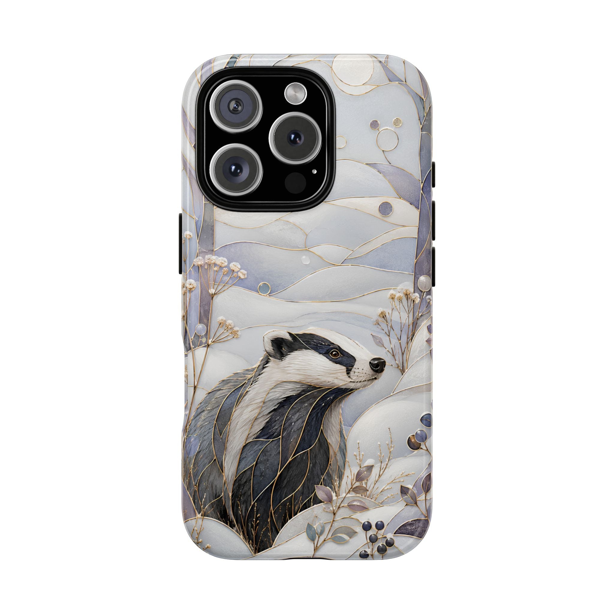 Badger iPhone Case | Stained Glass Wildlife iPhone Case
