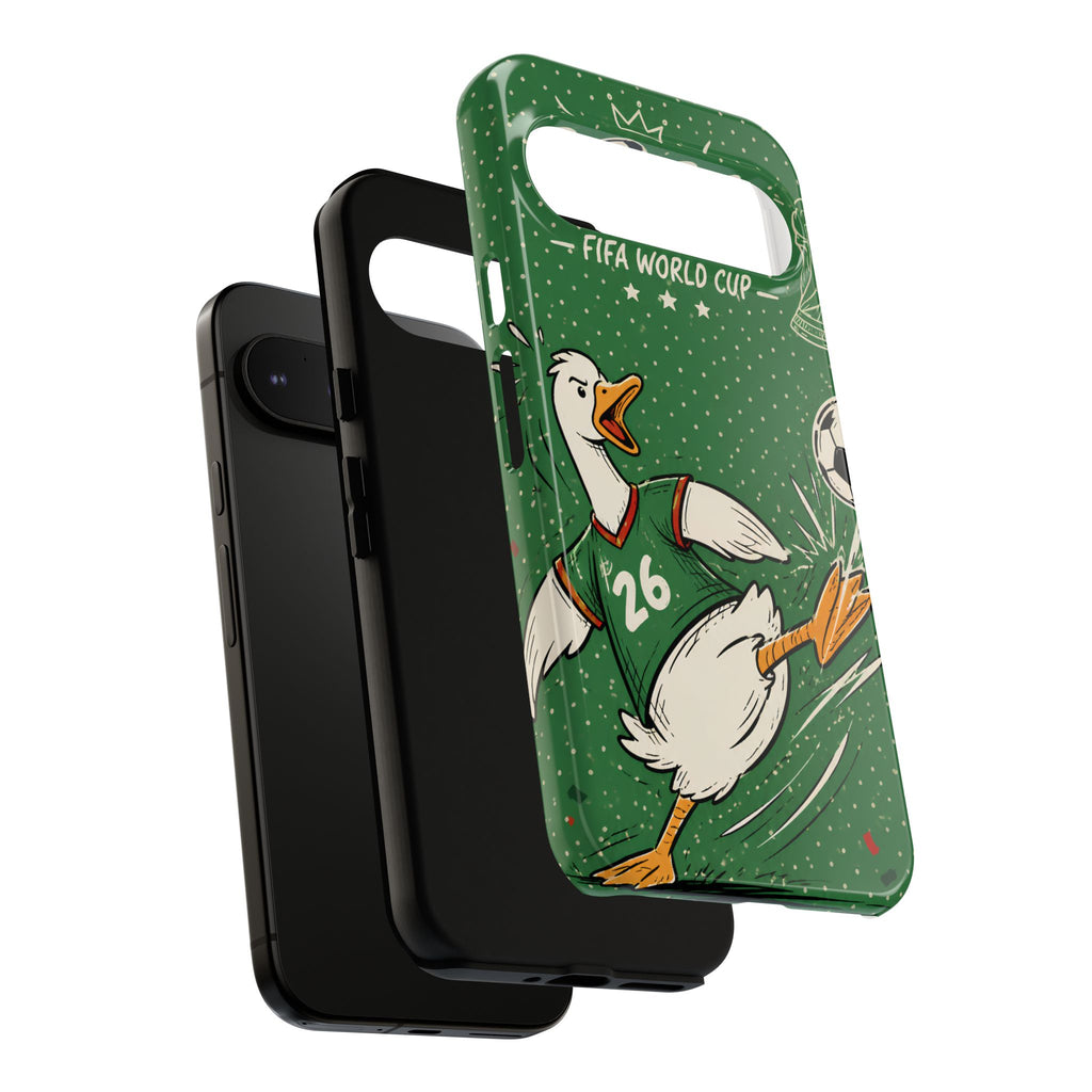 Soccer Duck Google Pixel Phone Case | Funny Sports Mascot Cover