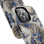 Asian Zodiac Dragon iPhone Case | Blue & White Porcelain Luxury Protective Case | Year of the Dragon Gift