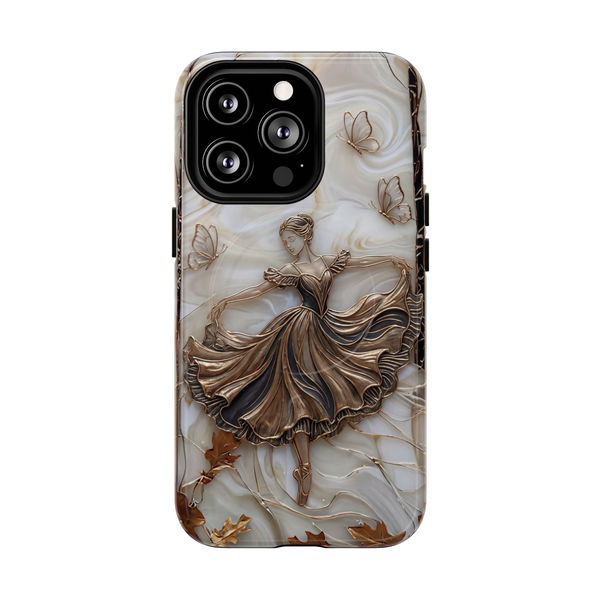 Ballet Dancer Tough MagSafe iPhone Case — Elegant Swirl Art Protective Cover