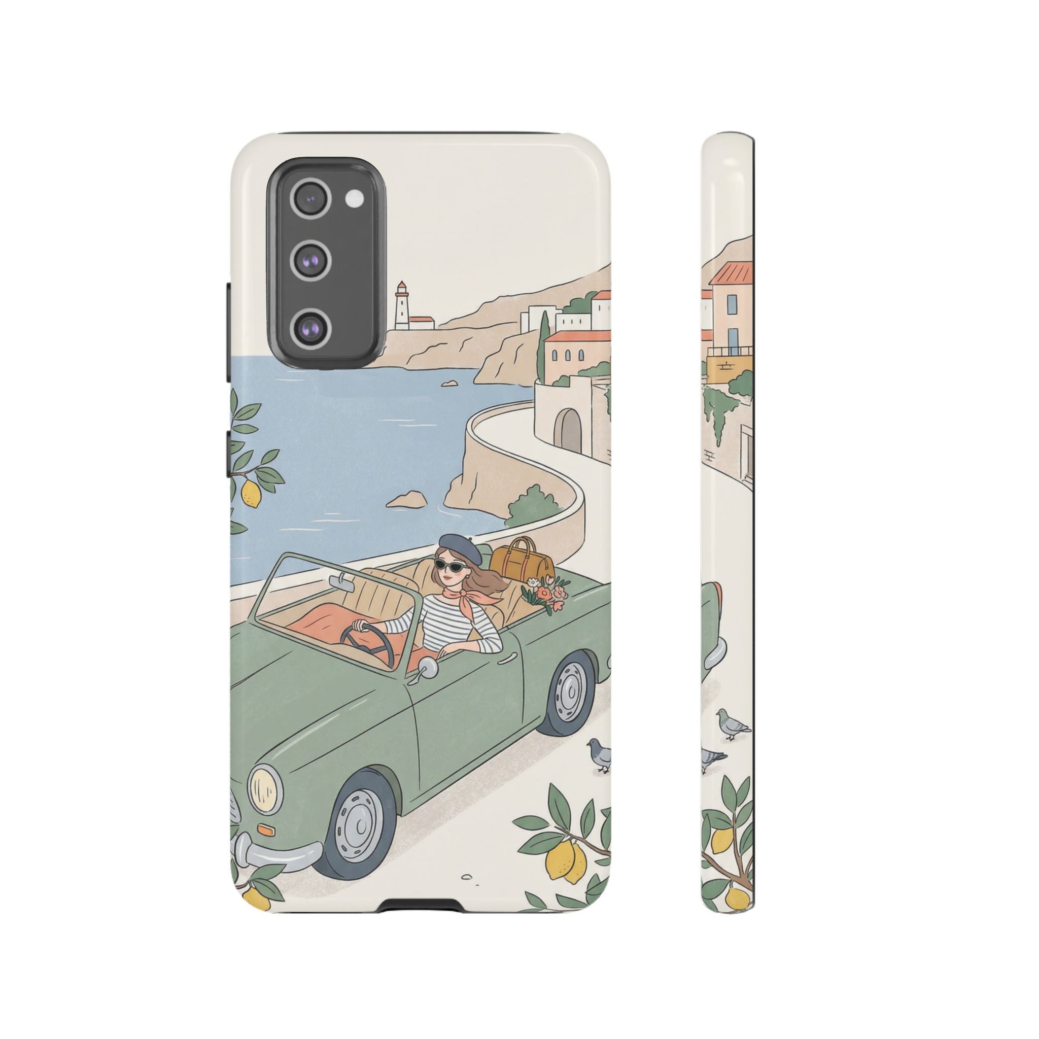 Retro Coastal Road Trip Design Samsung Galaxy Phone Case
