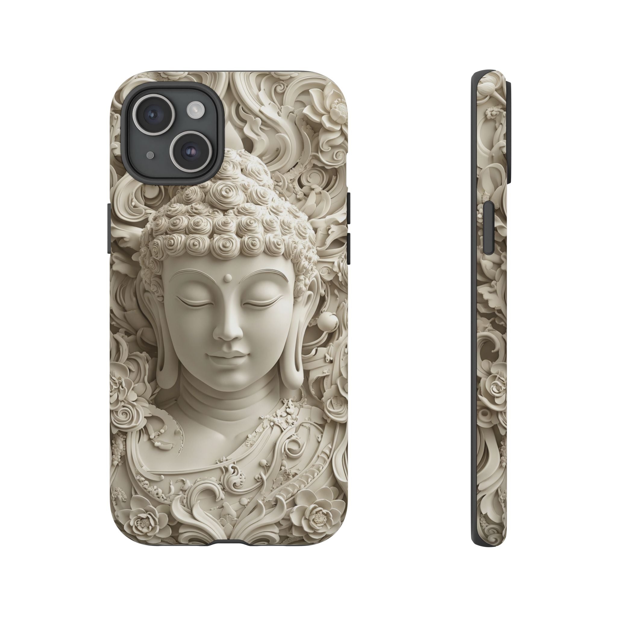 Buddha Relief iPhone Case — Serene Zen Protective Phone Cover