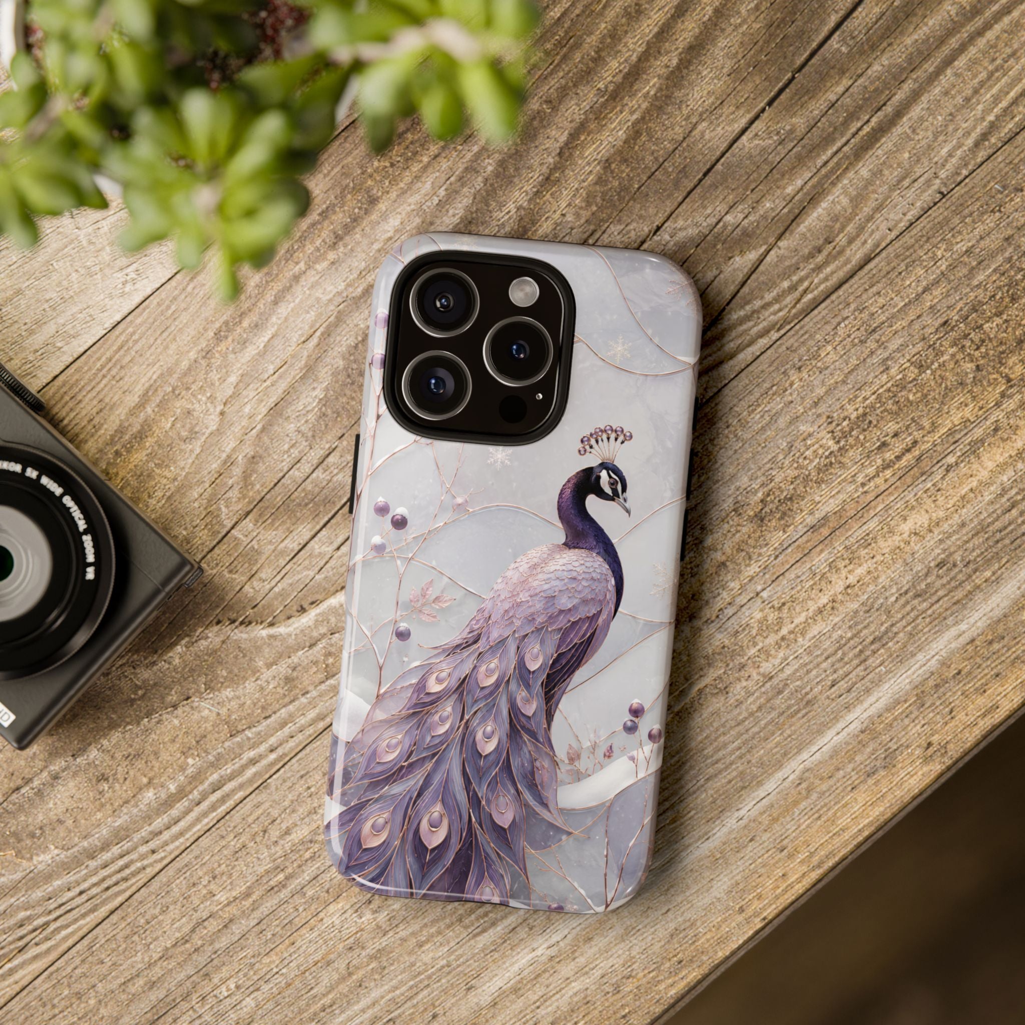 Peacock iPhone Case | Lavender Peacock iPhone Case