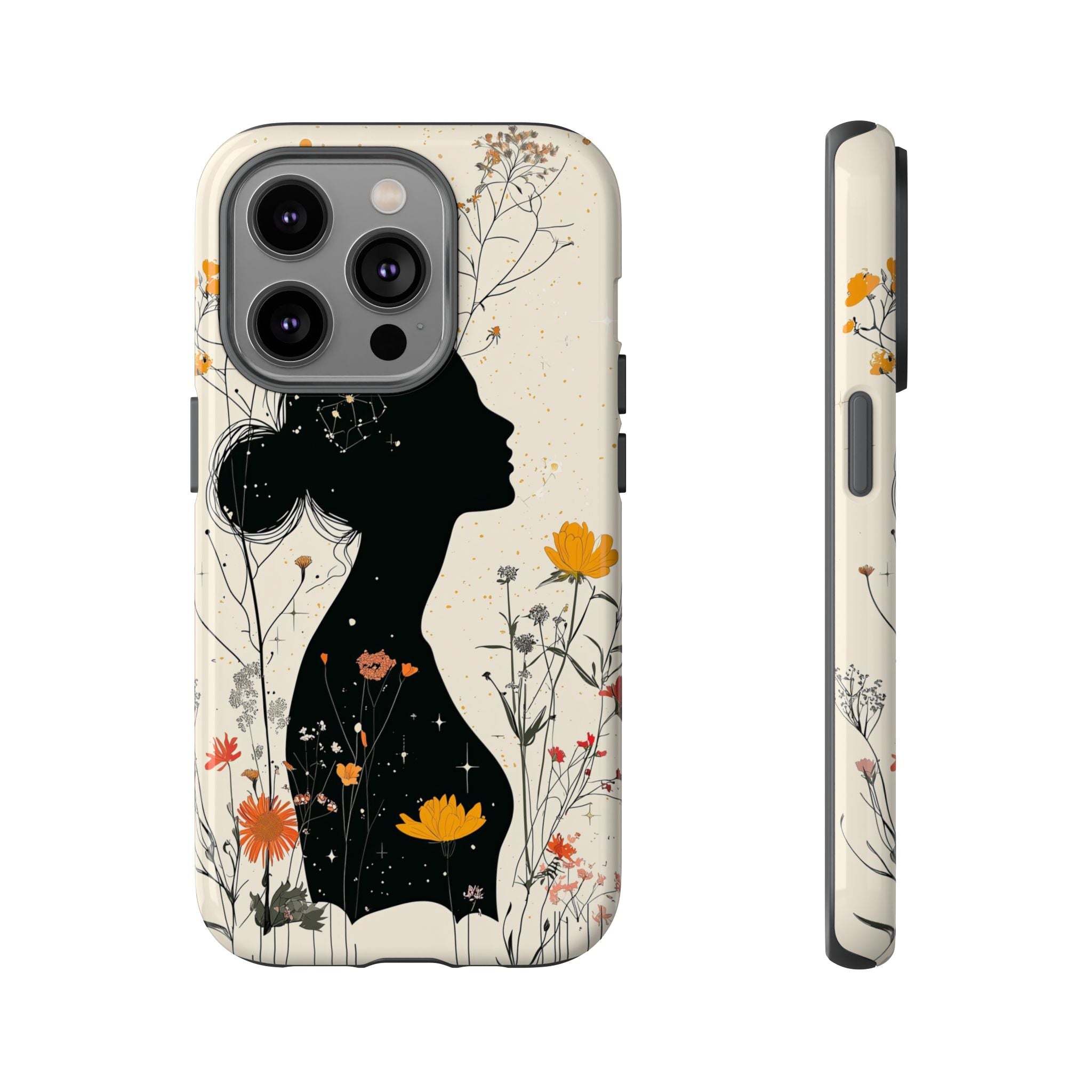 Floral Silhouette iPhone Case | Botanical Woman