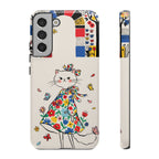 Floral Kitty Samsung Galaxy Phone Case | Cute Cat