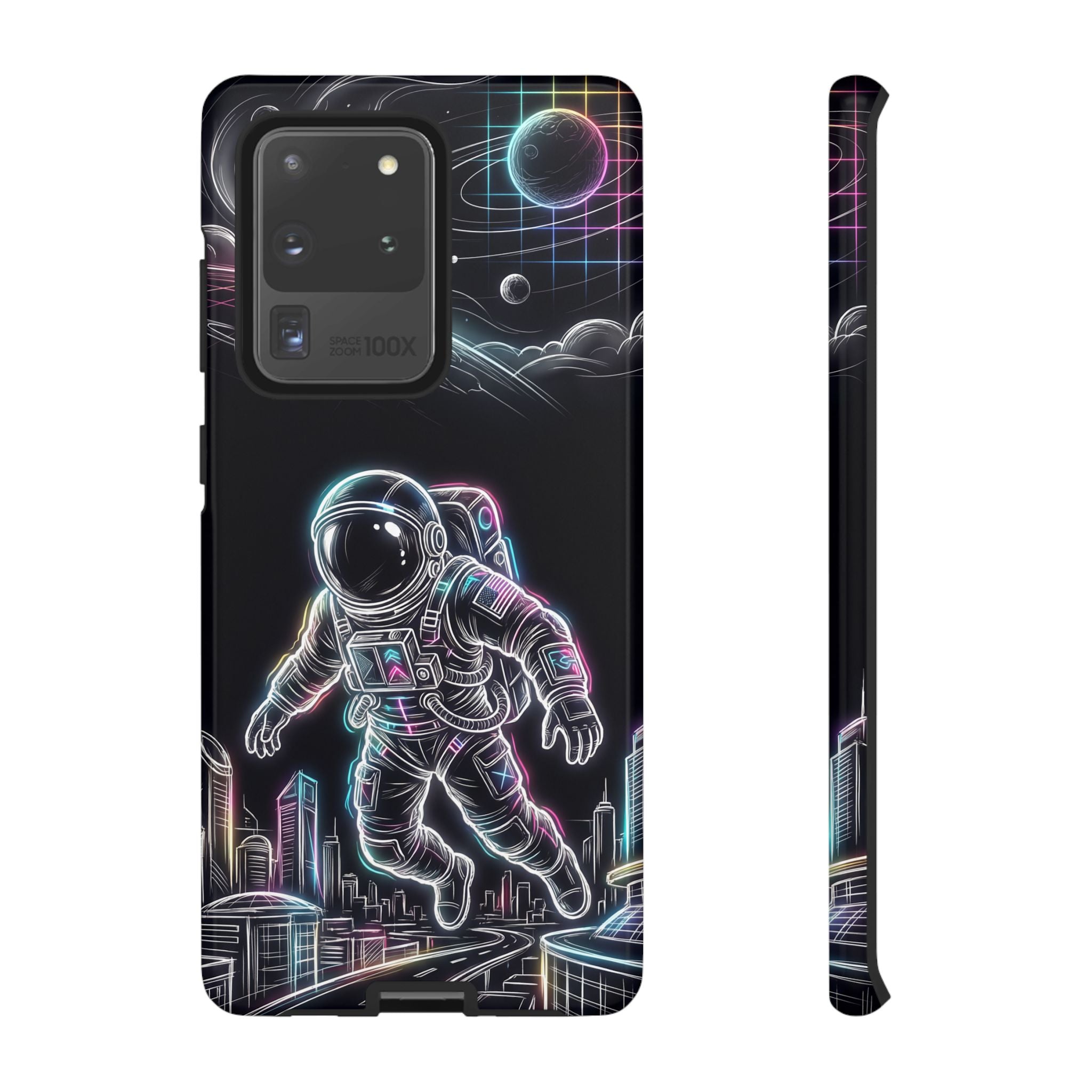 Space Explorer Astronaut Neon Samsung Galaxy Phone Case