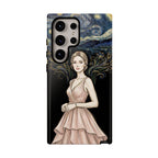 Art Nouveau Starry Night Samsung Galaxy Phone Case | Elegant Woman Illustration Tough Case