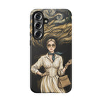 Vintage Elegance Samsung Galaxy Phone Case | Retro Woman with Flowing Golden Hair
