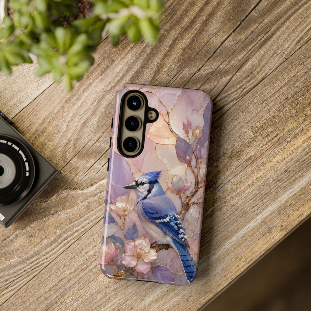 Blue Jay  Samsung Galaxy Phone Case | Bird Floral Phone Case