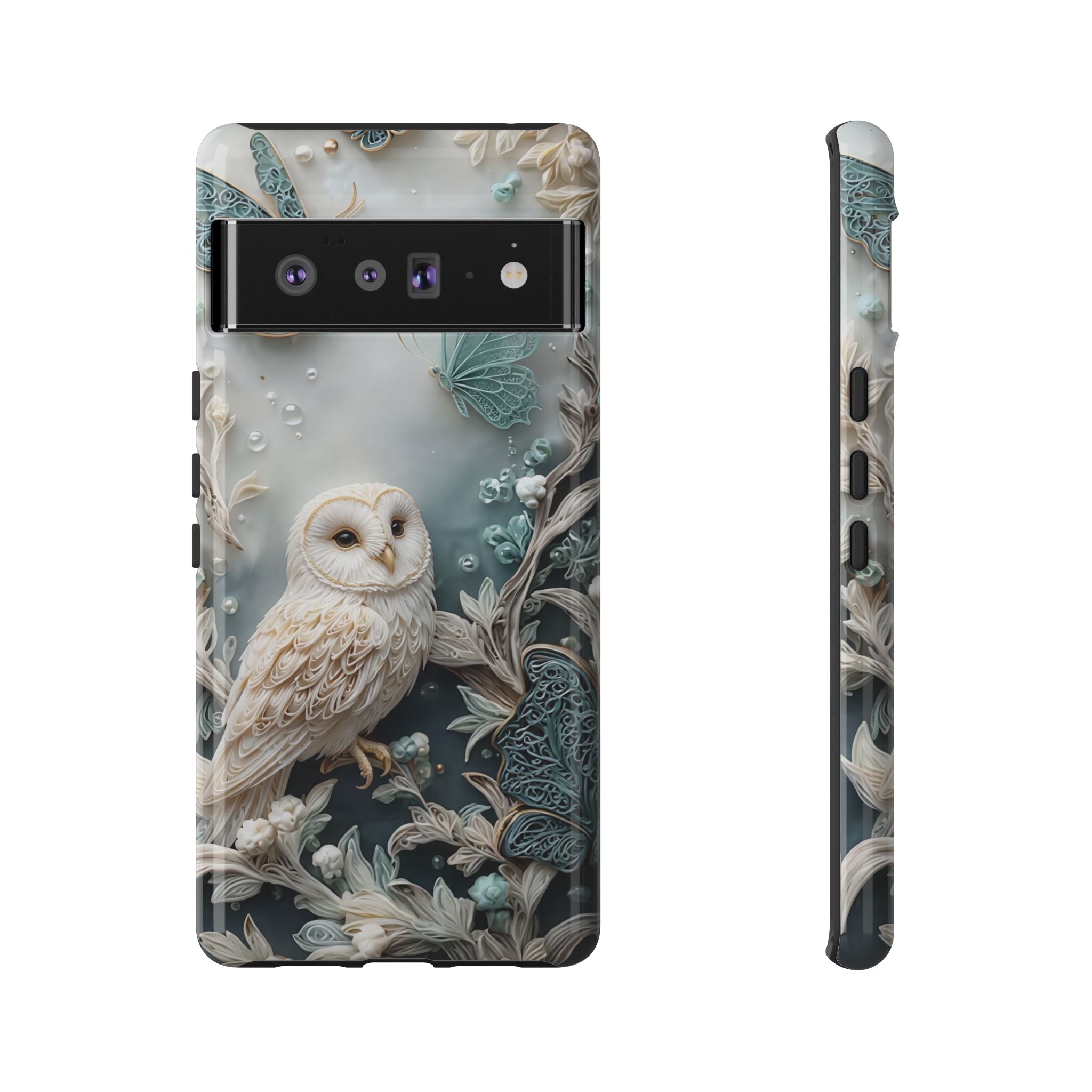 Barn Owl & Butterflies Tough Google Pixel Case