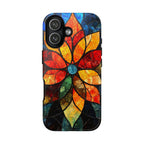 Stained Glass Flower iPhone Case — Colorful Mosaic Protective Cover