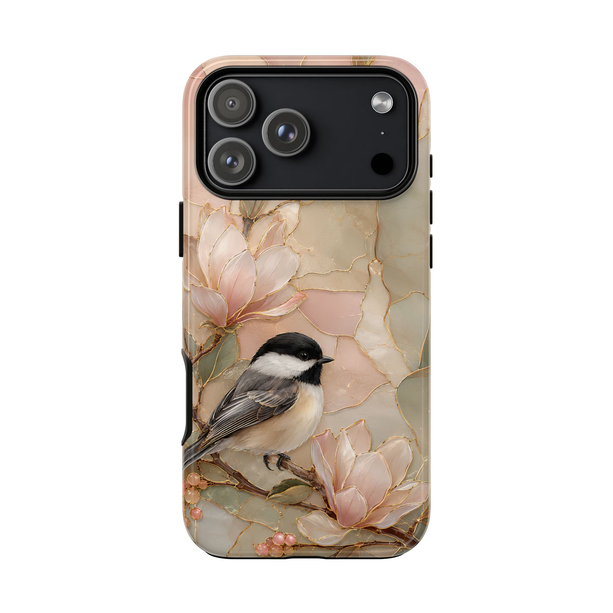 Chickadee iPhone Case | Magnolia Flower iPhone Case