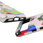 Retro Fashion Cat Girl Google Pixel Phone Case | Cute Dress & City Print