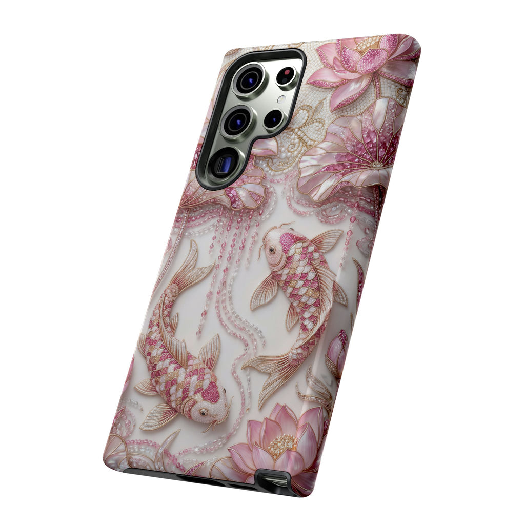 Koi Lotus Tough Case — Pink Floral Fish Samsung Galaxy Phone Cover