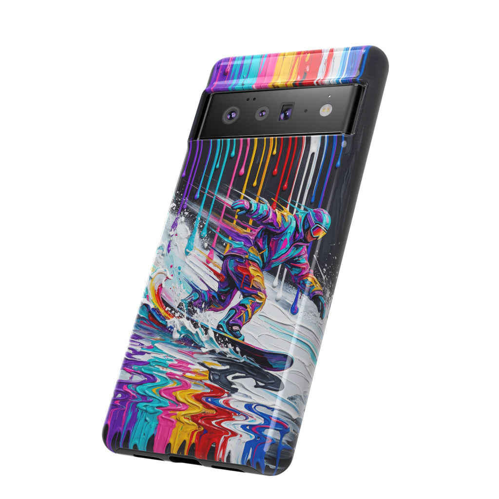 Colourful Snowboarder Art Google Pixel Phone Case