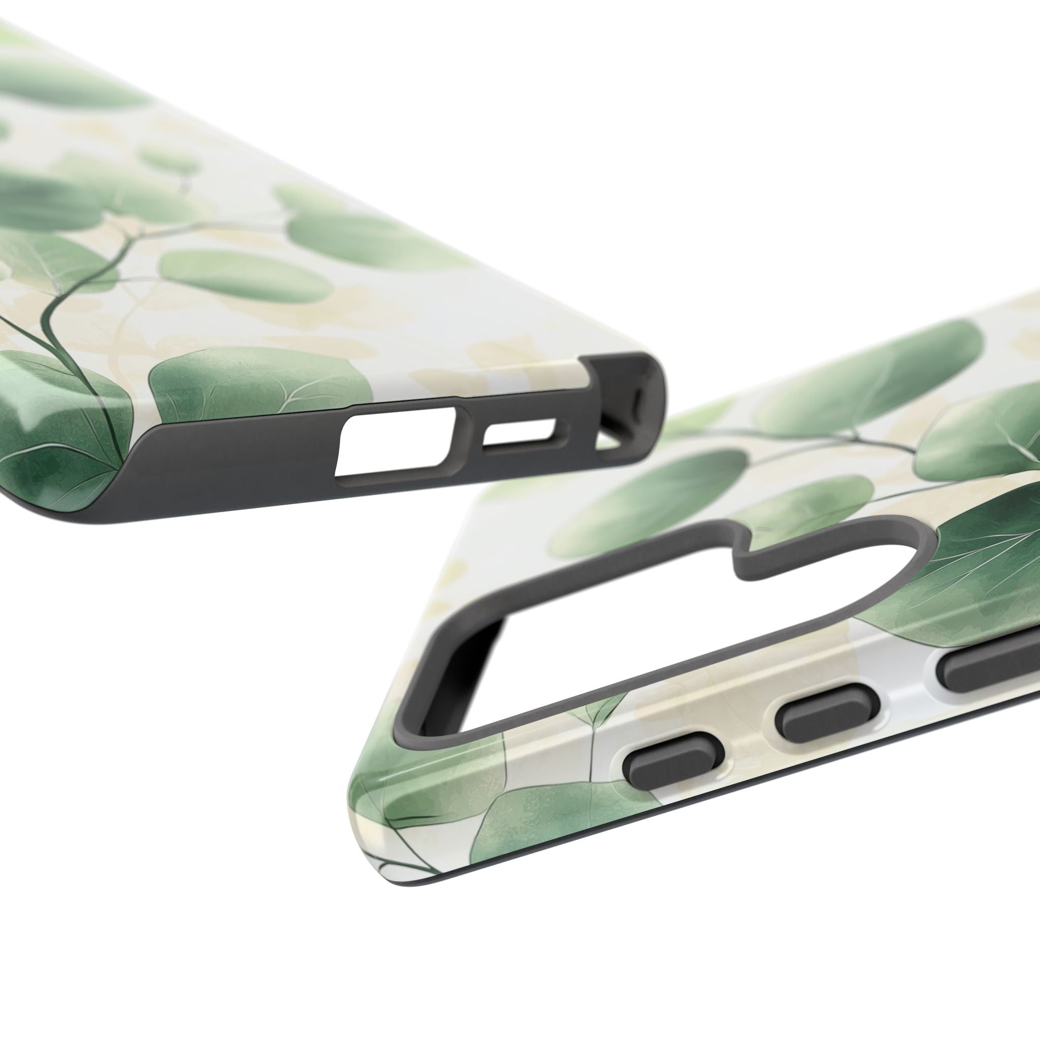 Botanical Eucalyptus Tough Samsung Galaxy Phone Case | Green Watercolour Leaf