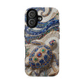 Sea Turtle Mosaic MagSafe iPhone Case – Decorative Ocean Art Protective Case