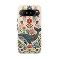 Floral Whale Google Pixel Phone Case | Boho Marine Pattern Tough Case