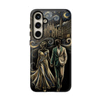 Romantic Night Walk Samsung Galaxy Phone Case | Elegant Couple Art