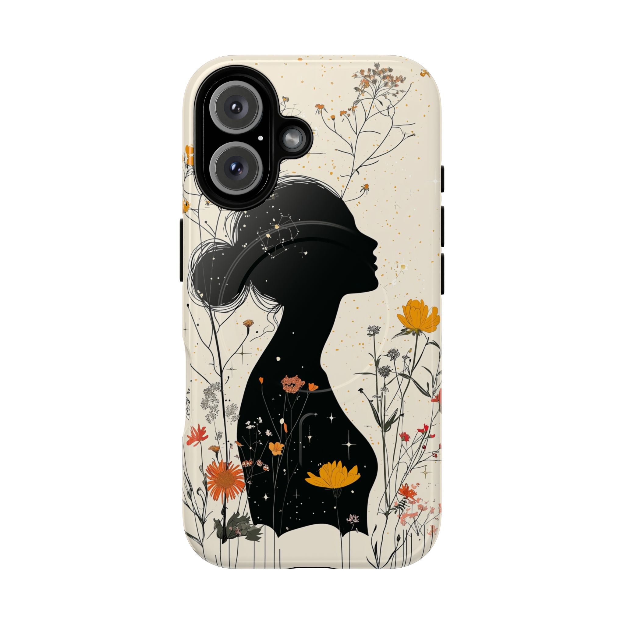 Custodia MagSafe per iPhone con silhouette floreale | Botanical Woman