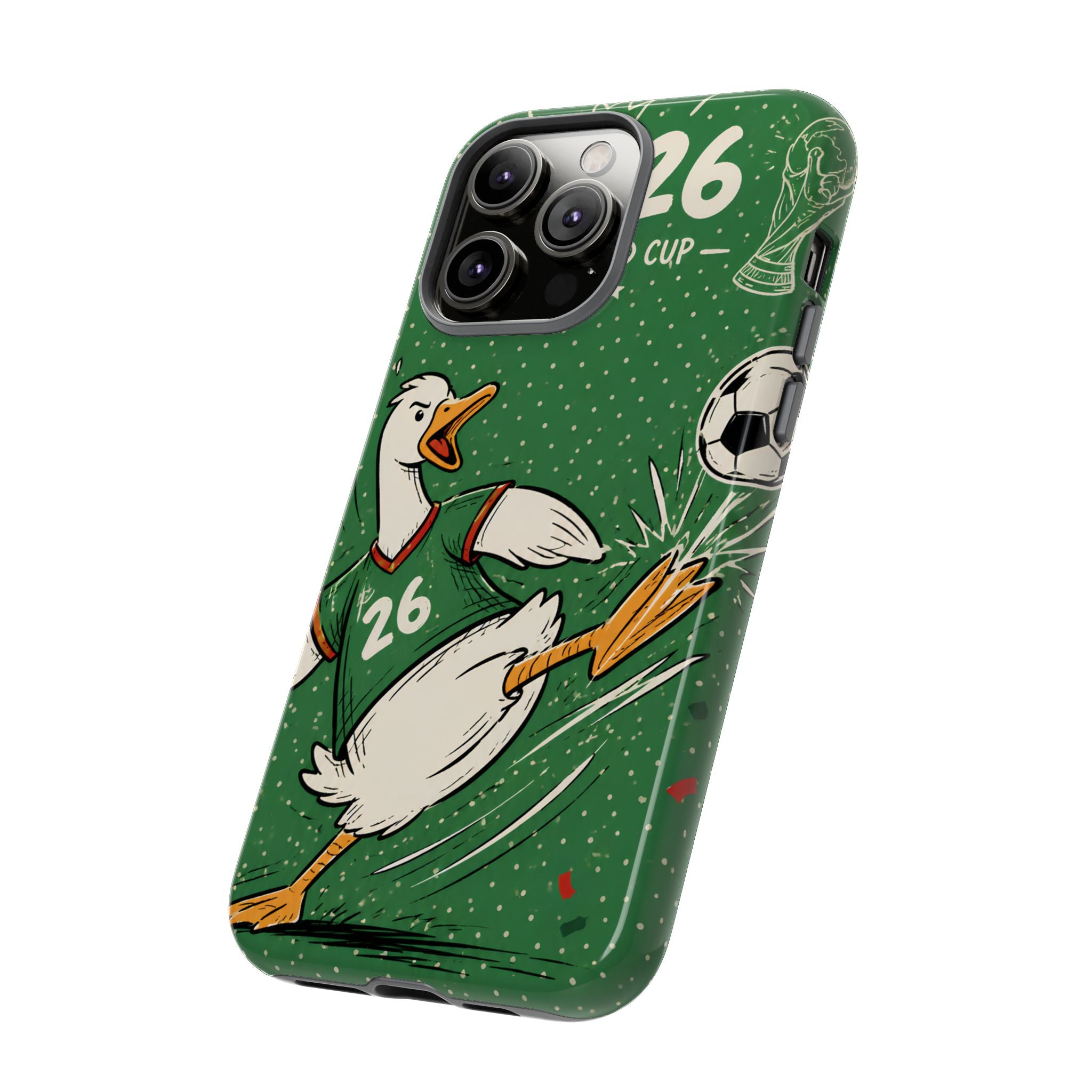 Soccer Duck iPhone Case | Funny Sports Mascot Cover