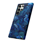 Ocean Animals Tough Samsung Galaxy Phone Case | Navy Blue Undersea Whale Cover