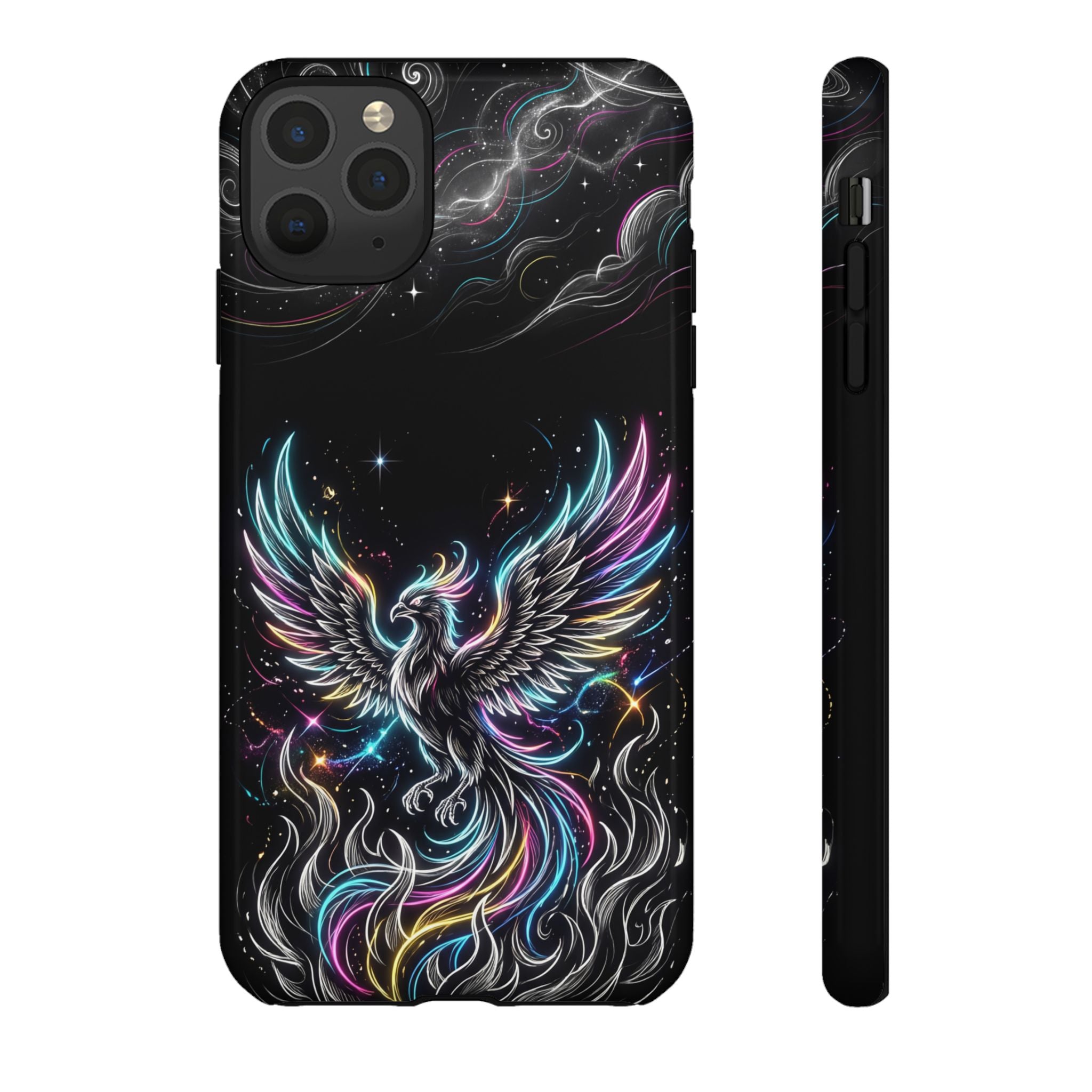 Colorful Neon Phoenix Tough iPhone Case