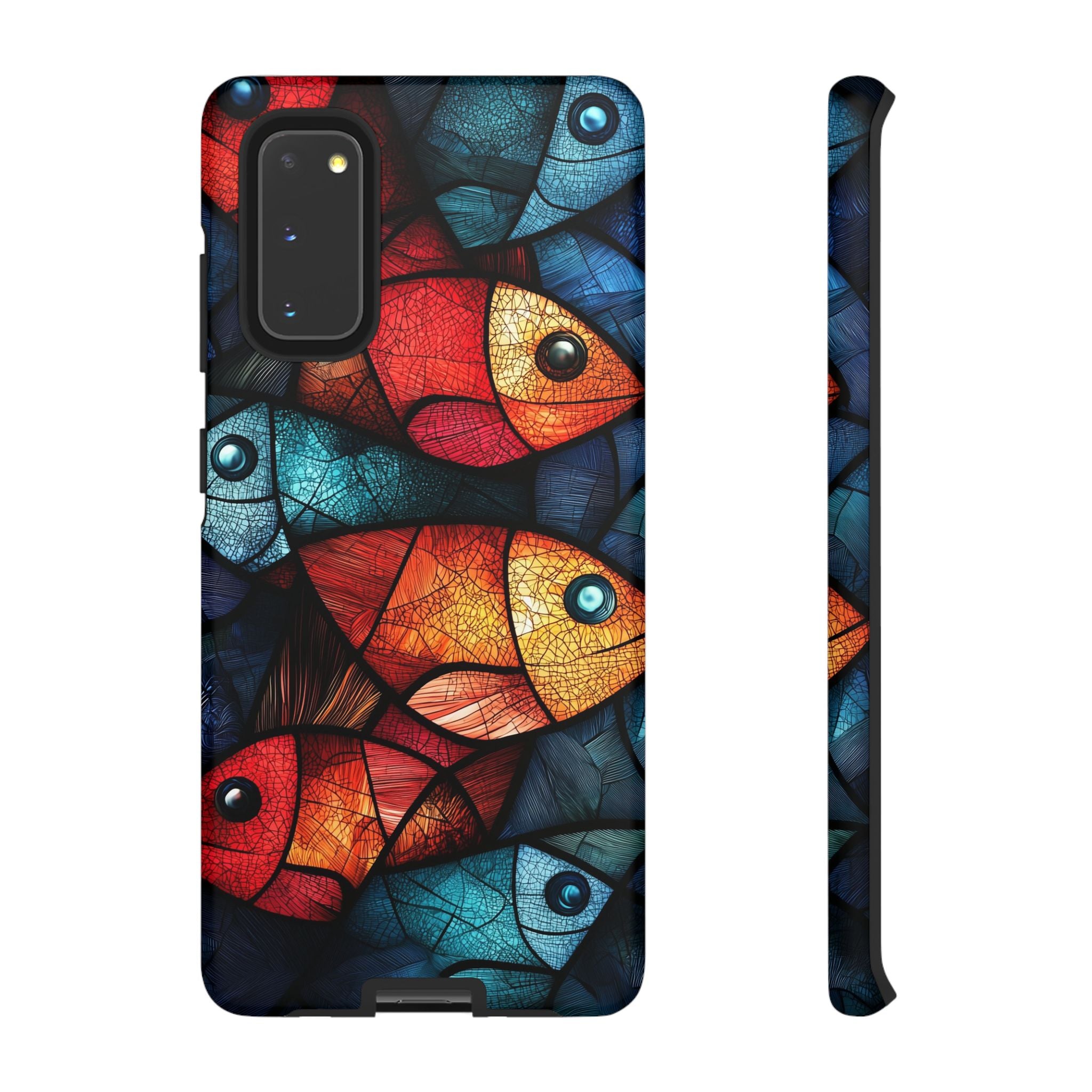 Fish Mosaic Tough Samsung Galaxy Case — Colourful Artistic Fish Pattern