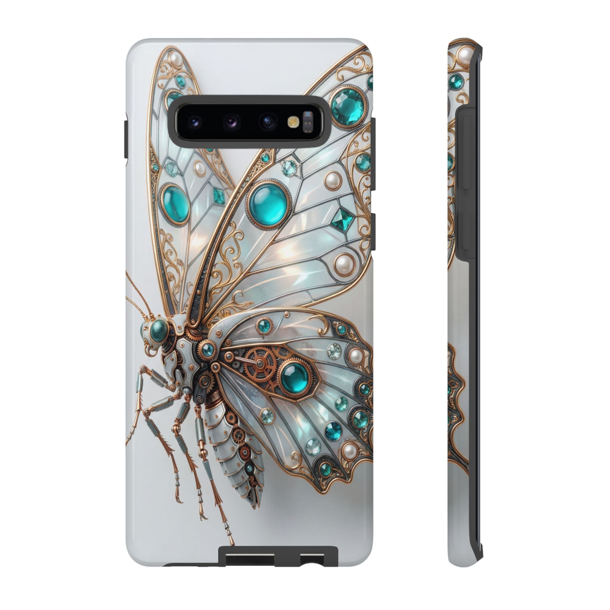 Butterfly Gem Phone Case — Steampunk Teal Jewel Samsung Galaxy Case