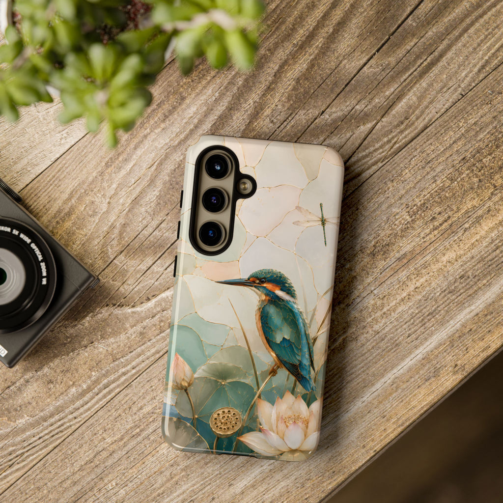 Kingfisher Samsung Galaxy Phone Case | Lotus Flower Phone Case
