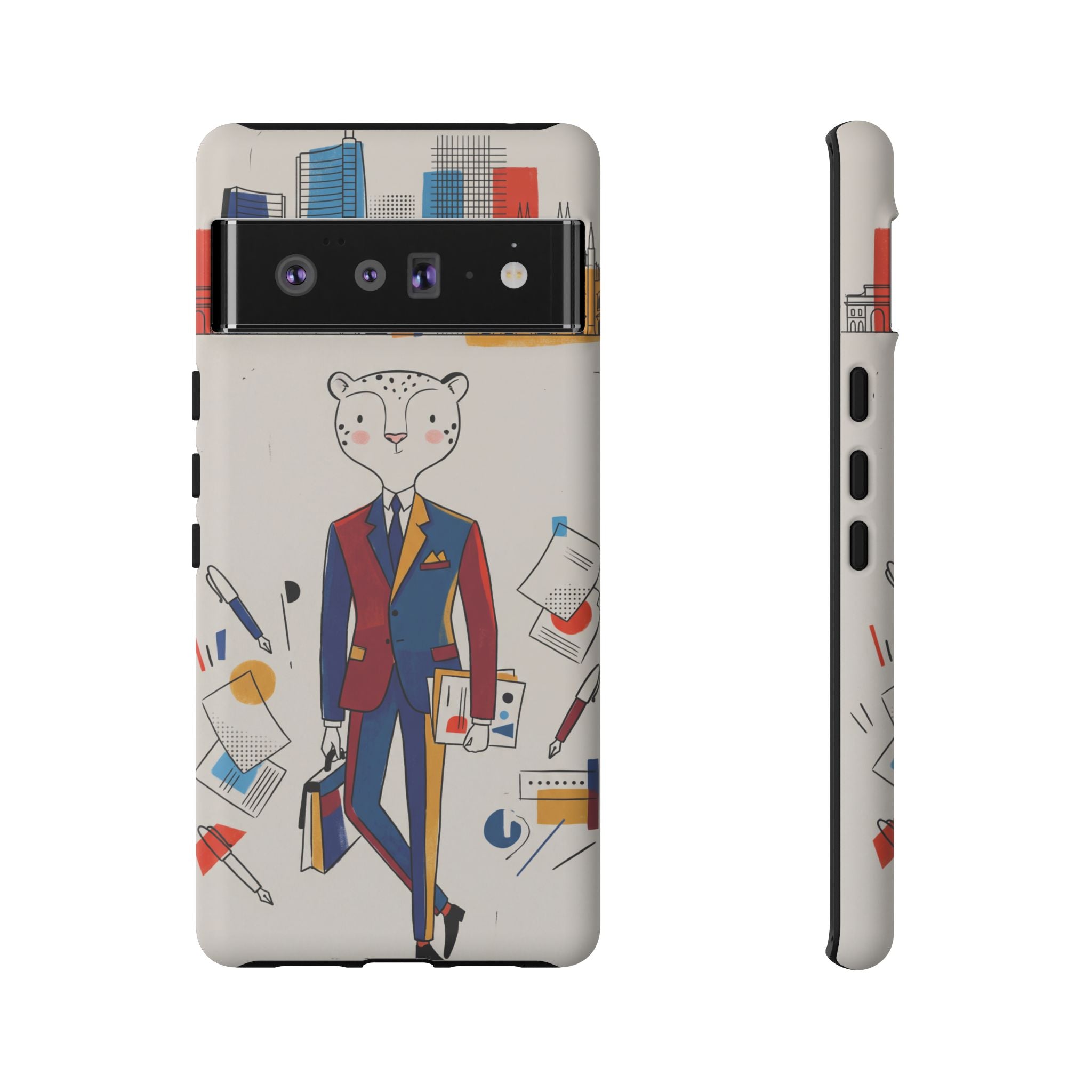 Leopard Executive Google Pixel Phone Case | Business Chic Illustrated