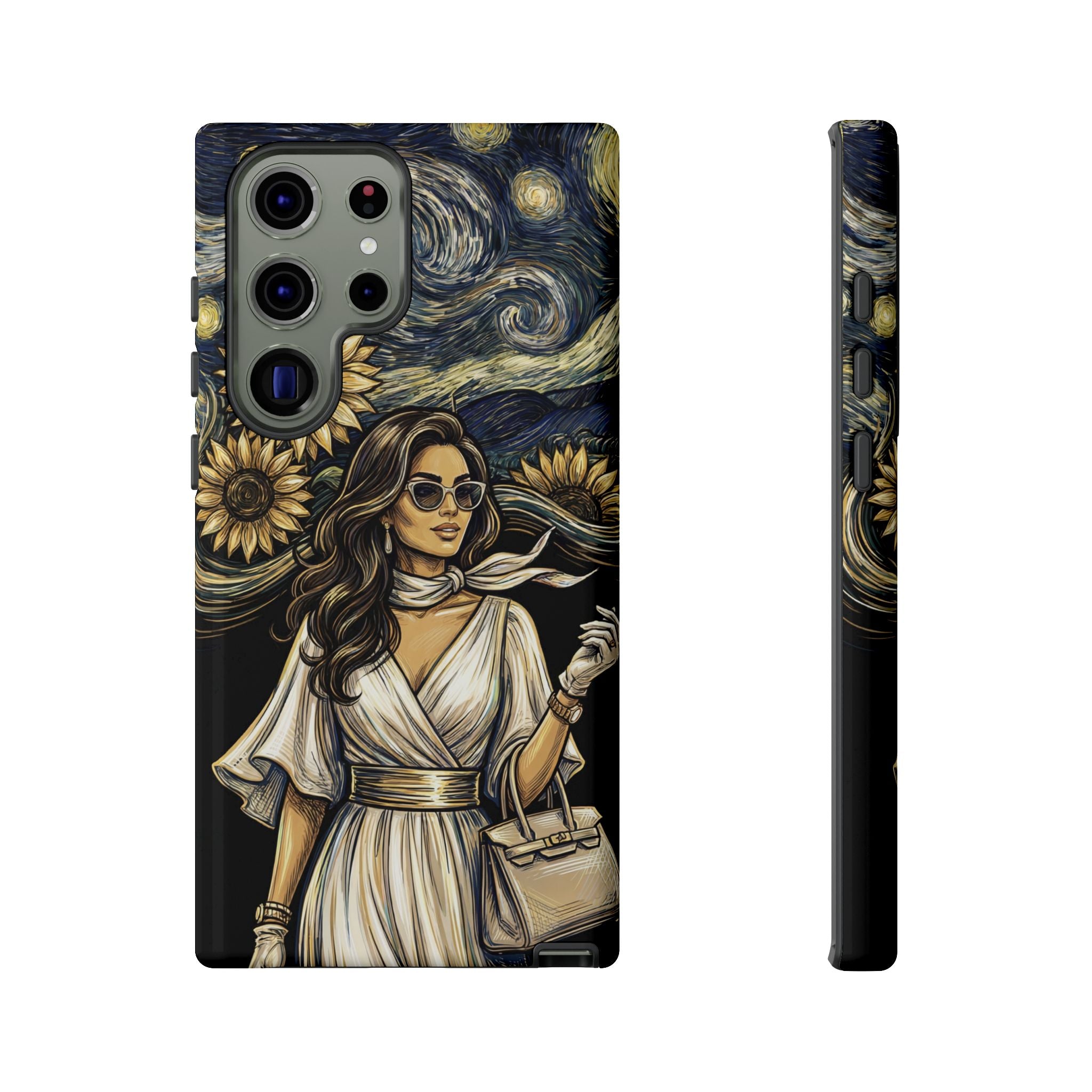 Van Gogh Night Sunflowers Samsung Galaxy Phone Case | Chic Woman Art
