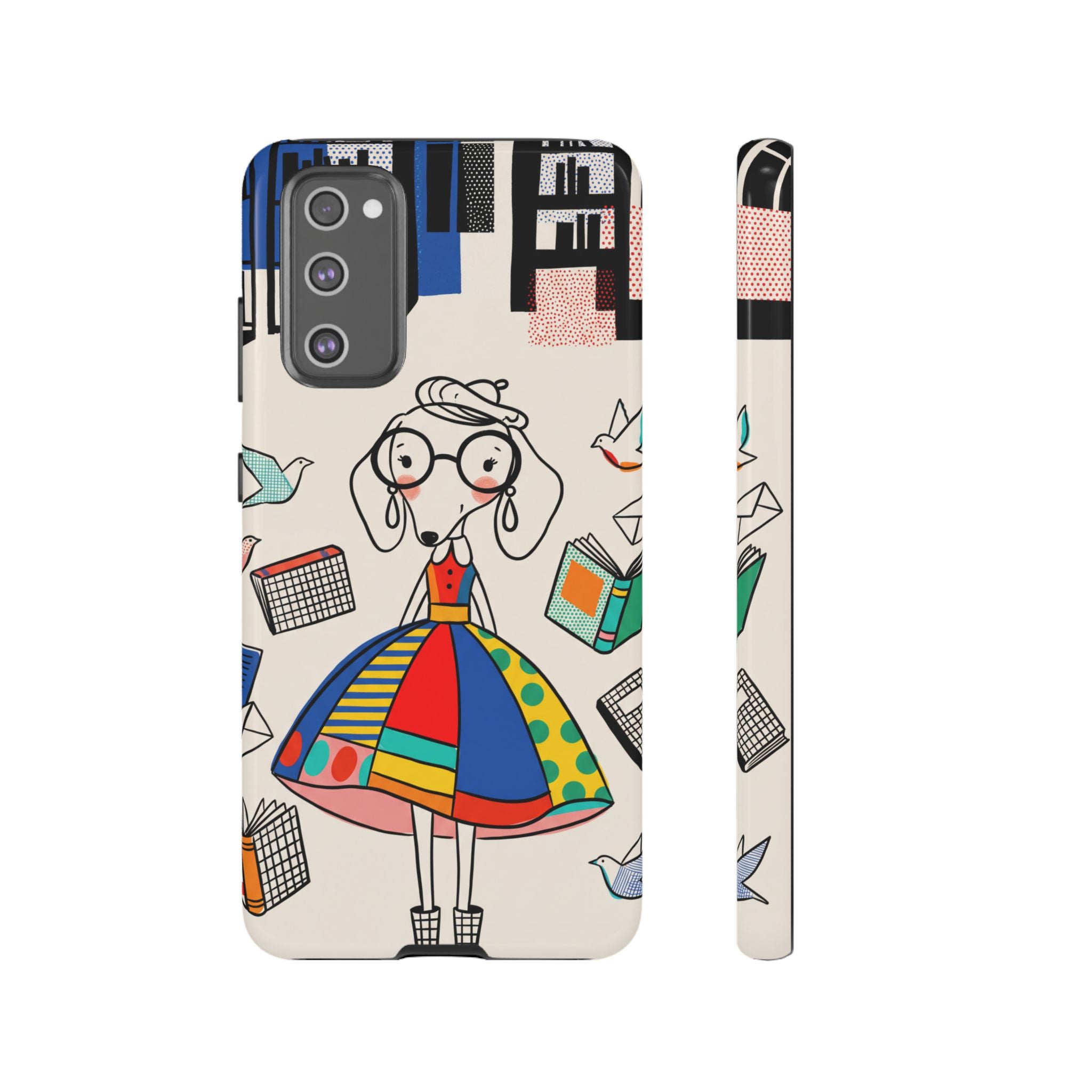 Cute Dachshund Dog Illustration Samsung Galaxy Phone Case