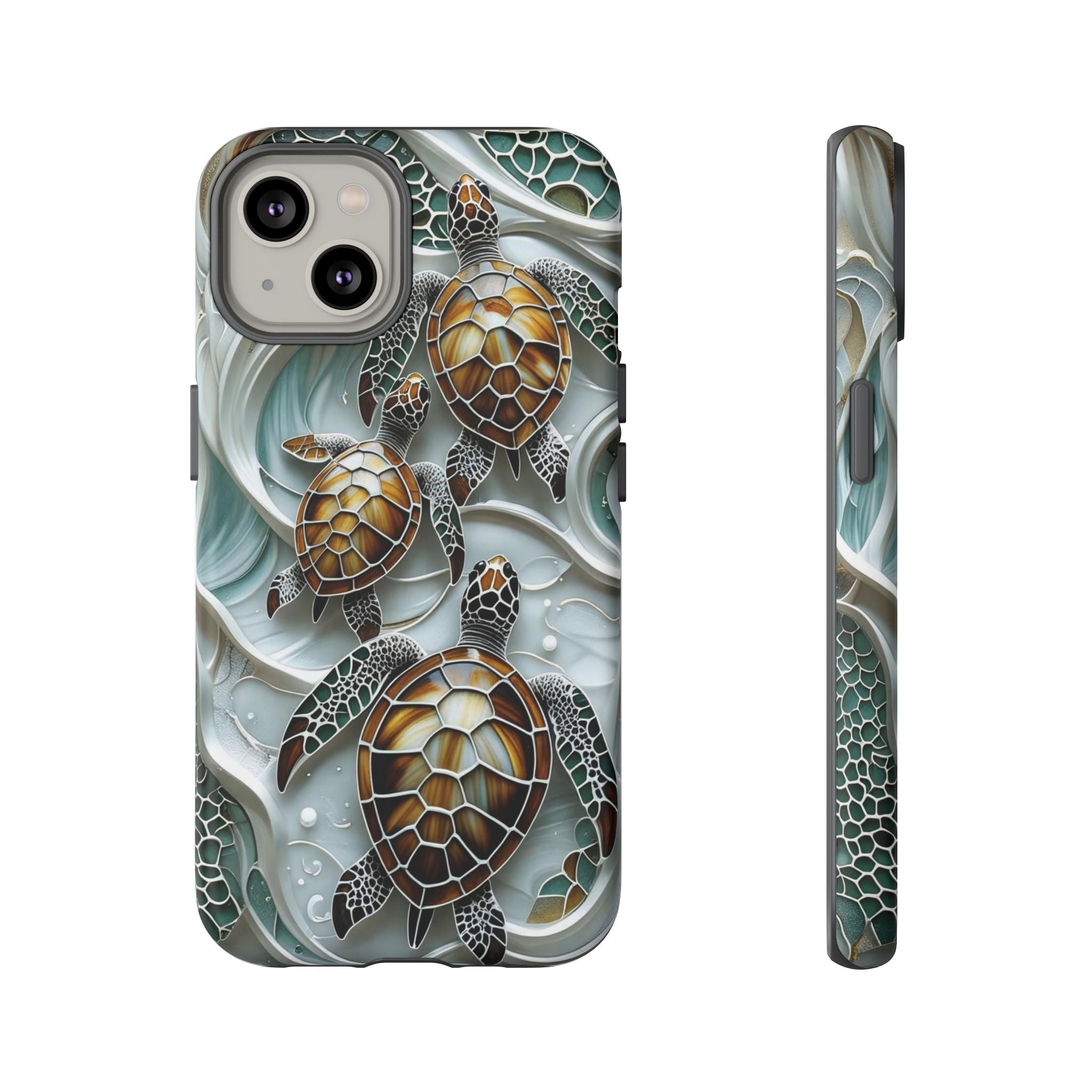 Sea Turtle Phone Case — Ocean Waves Protective iPhone Cover