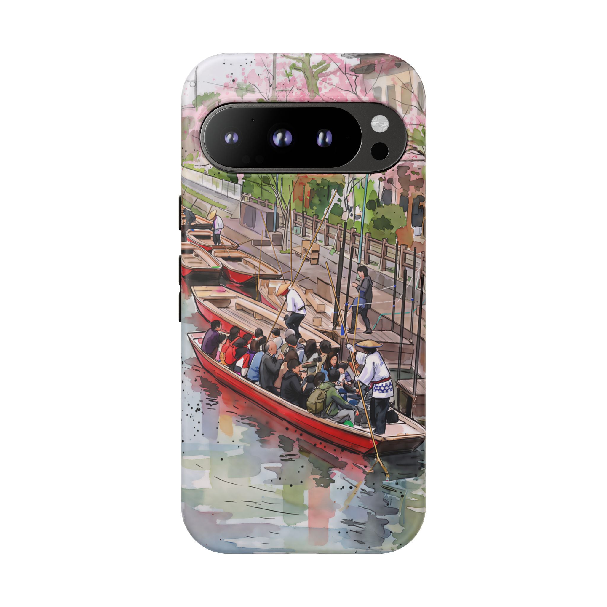 Japan Canal Boat Serenity | Art Google Pixel Phone Case