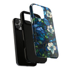 Floral Stained Glass iPhone Case – Blue Garden