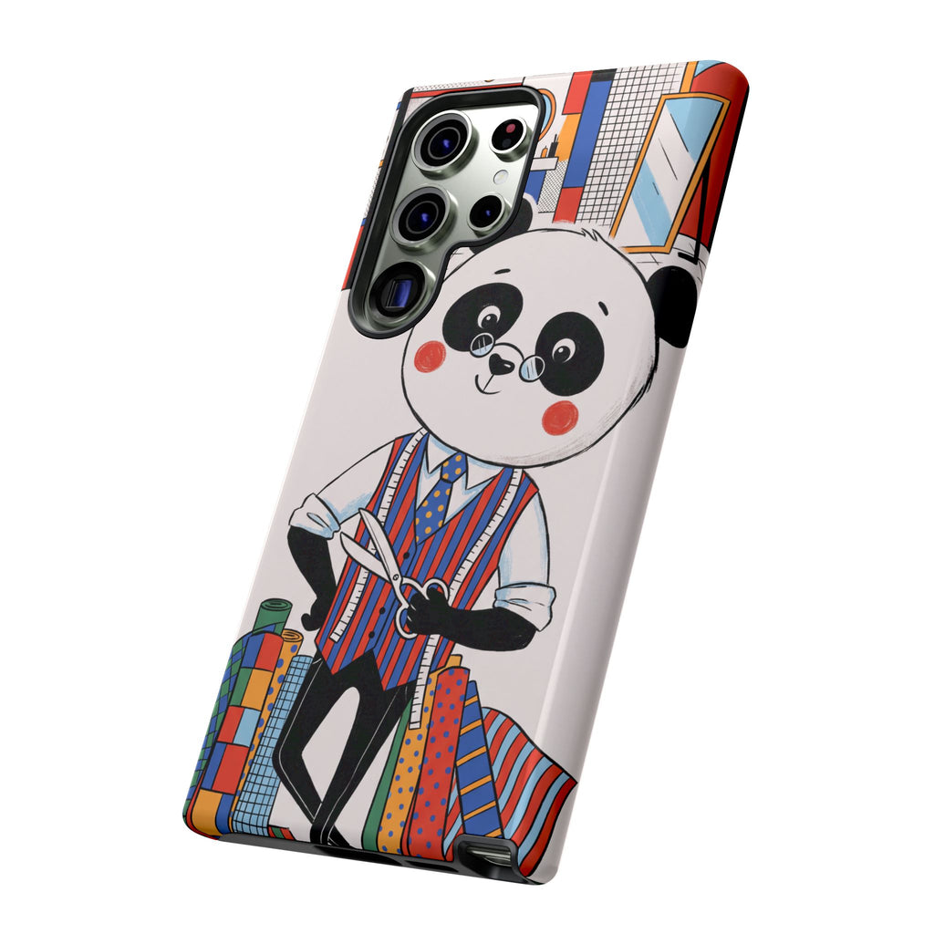 Panda Tailor Samsung Galaxy Phone Case | Cute Seamstress Cartoon