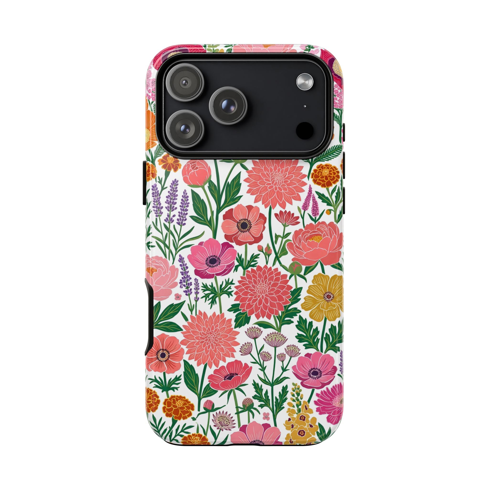 Floral Tough iPhone Case | Colorful Garden Print Protective Cover