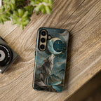 Wolf Moon Samsung Galaxy Phone Case | Celestial Wolf Phone Case