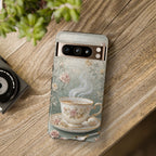 Custodia per telefono Google Pixel con motivo floreale vintage — Cover romantica ed elegante per smartphone