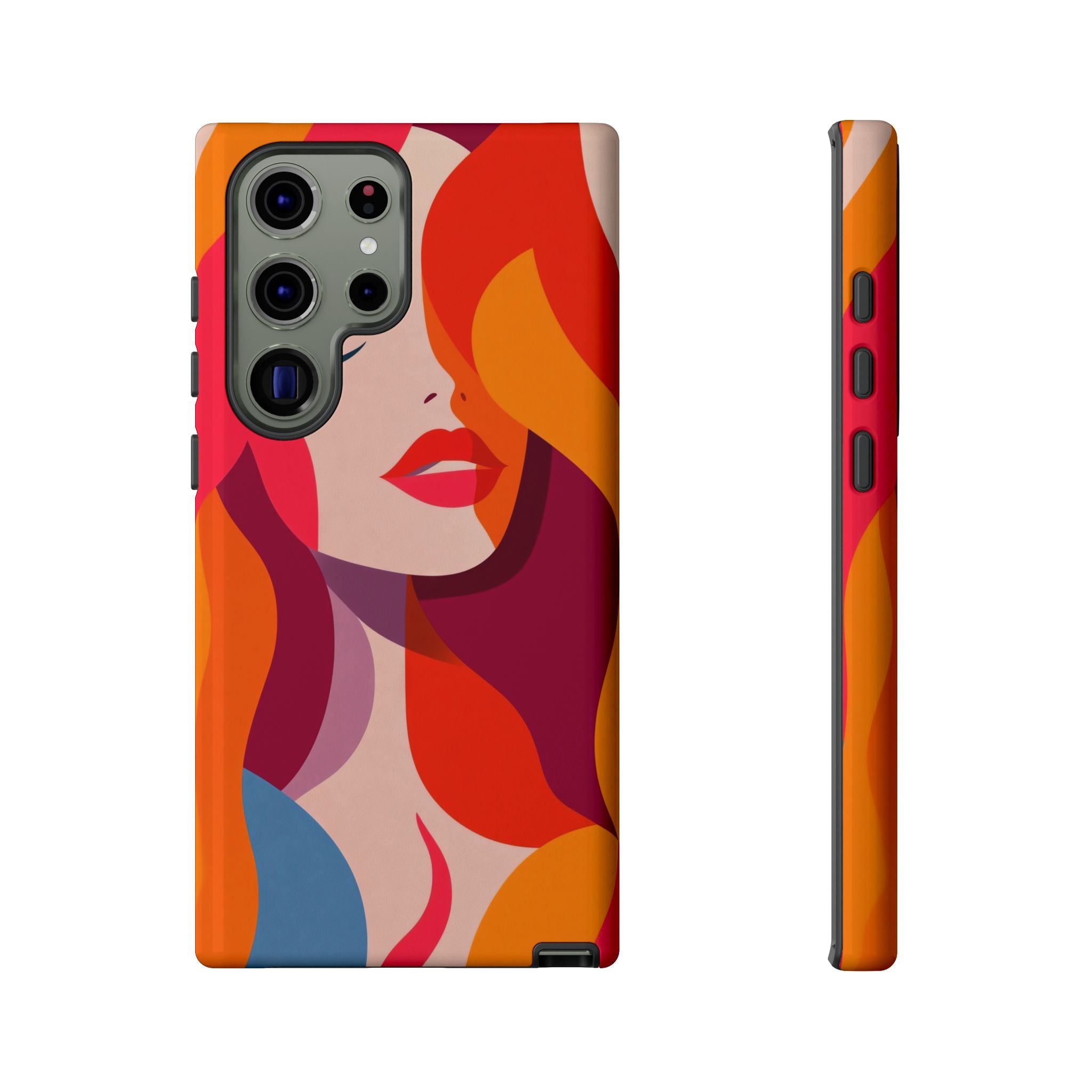 Retro Pop Art Woman Samsung Galaxy Case | Bold Colourful Abstract Portrait