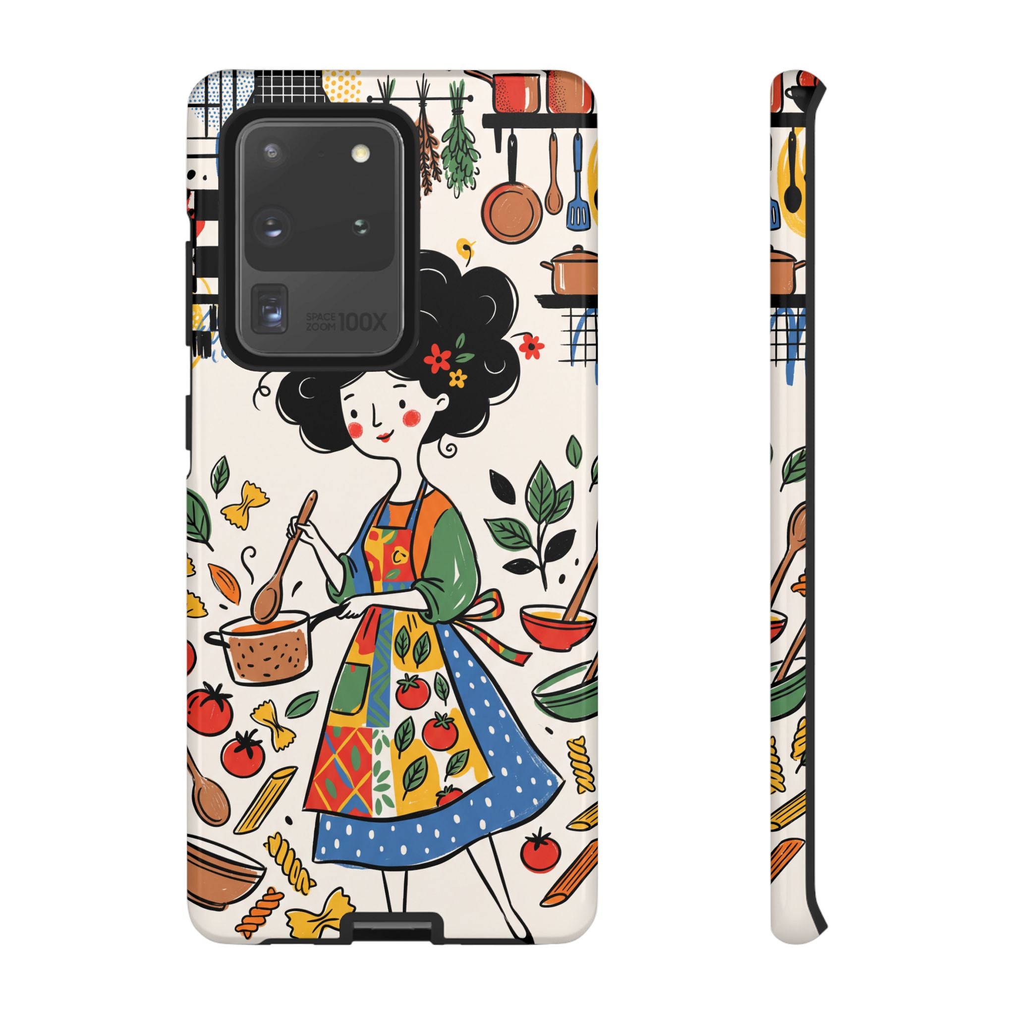 Whimsical Chef Kitchen Illustration Samsung Galaxy Phone Case