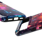 Neon Tunnel Tough Google Pixel Case — Retro Futuristic Galaxy Design