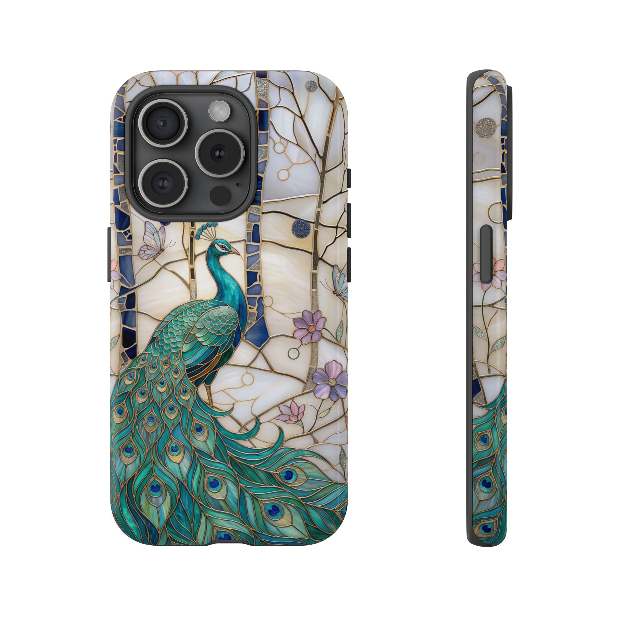 Peacock Stained Glass iPhone Case