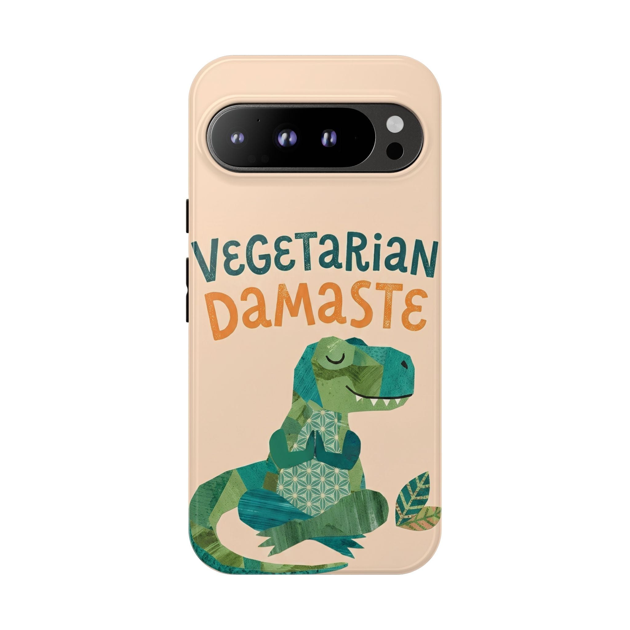 Cute Dinosaur Tough Google Pixel Phone Case | Whimsical Meditating Dino Cover