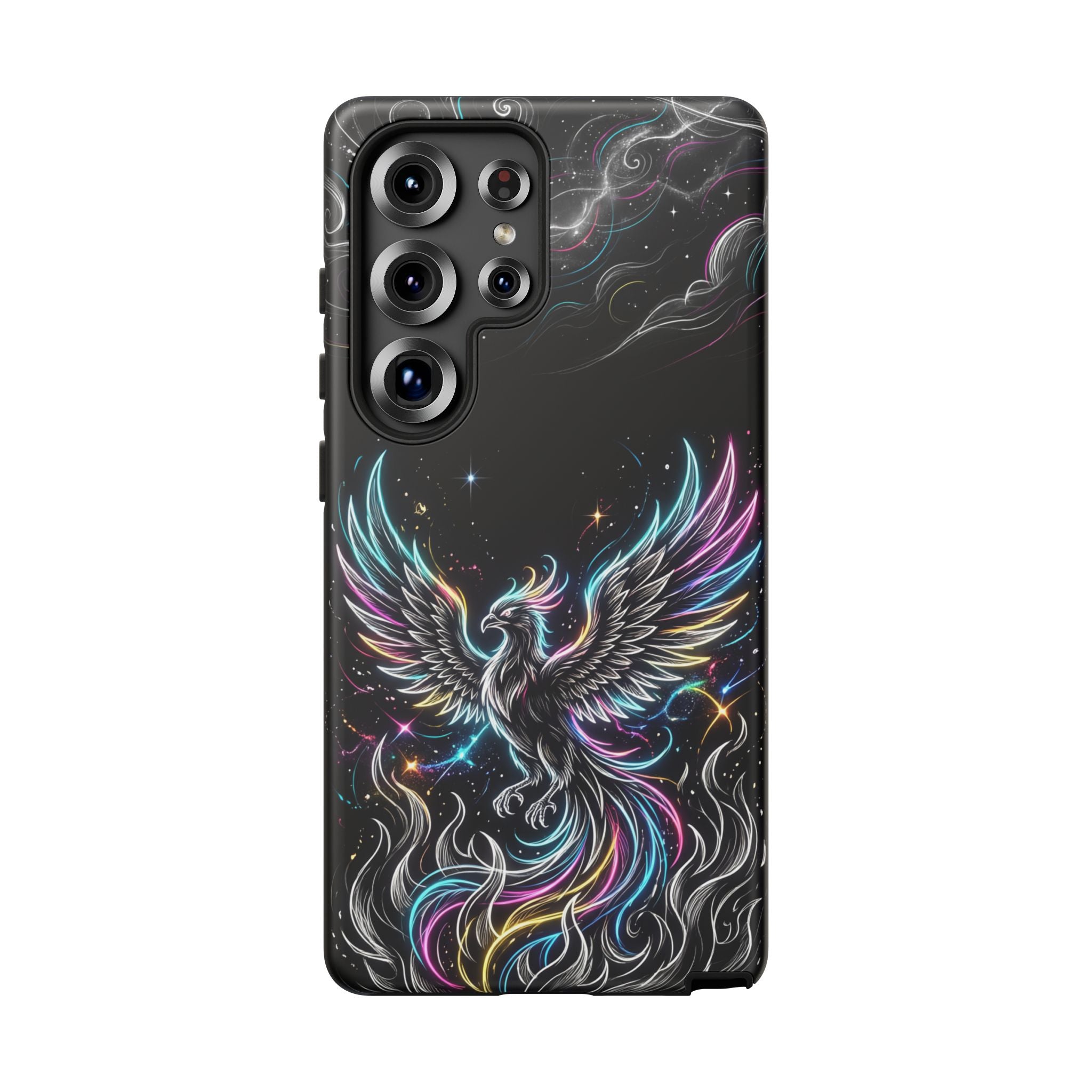 Colorful Neon Phoenix Tough Samsung Galaxy Phone Case