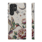 Hummingbird Moon Floral Samsung Galaxy Phone Case
