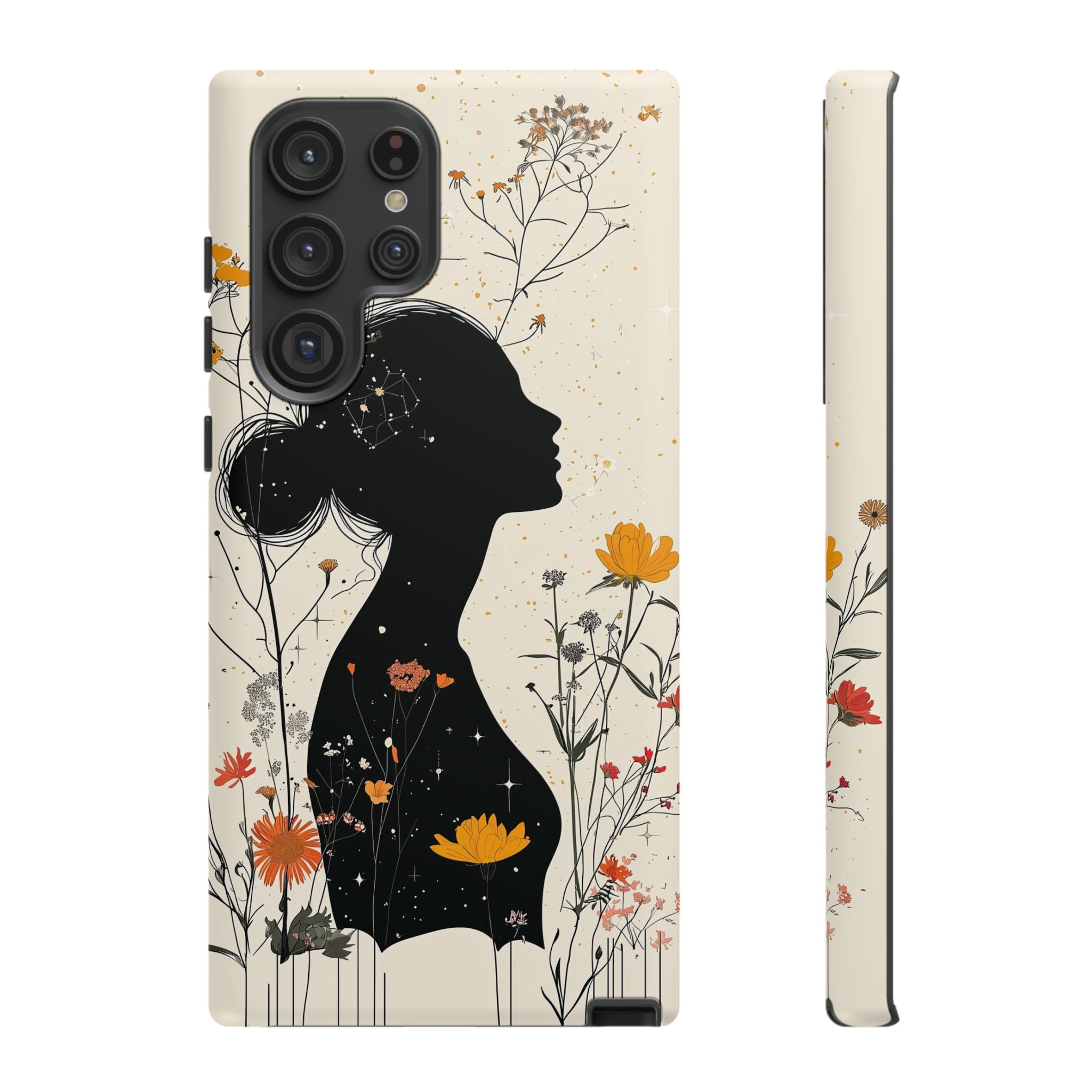 Floral Silhouette Samsung Galaxy Case | Botanical Woman