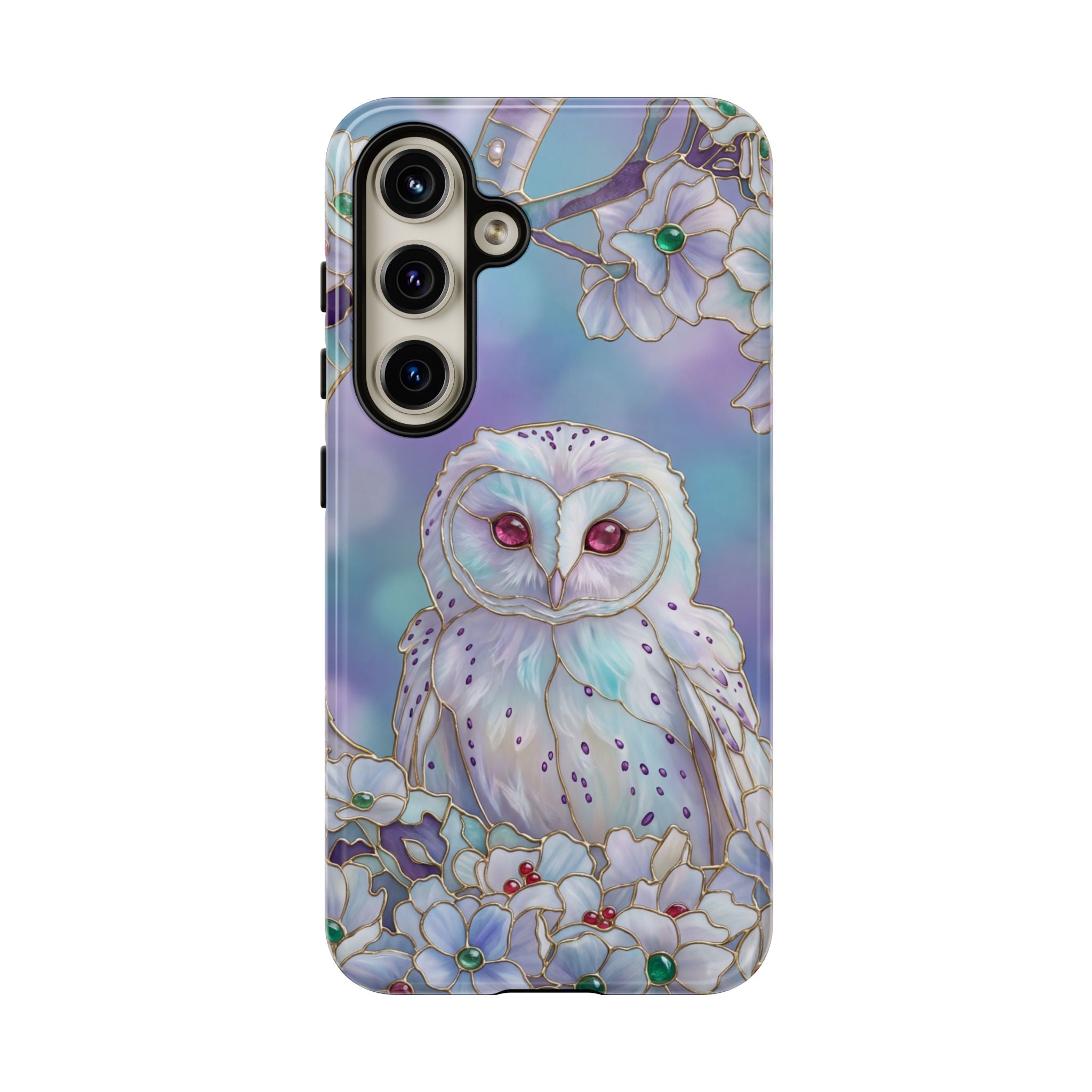 Floral Pastel Mystic Barn Owl Samsung Galaxy Case