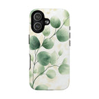 Botanical Eucalyptus Tough MagSafe iPhone Case | Green Watercolour Leaf